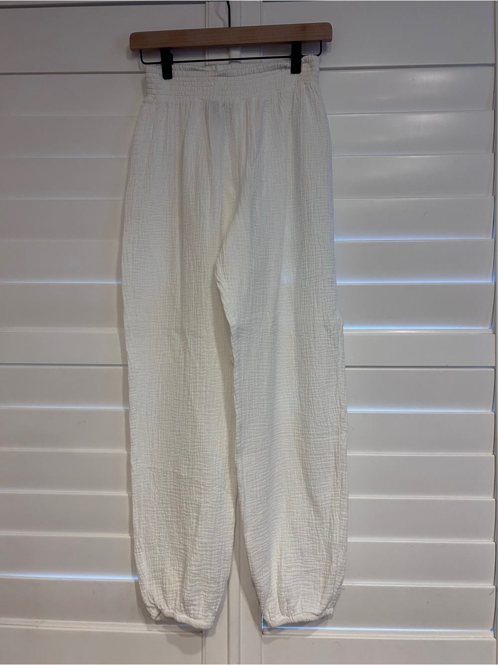 Bobi Los Angeles Waffle Knit Harem Pant White Size Medium